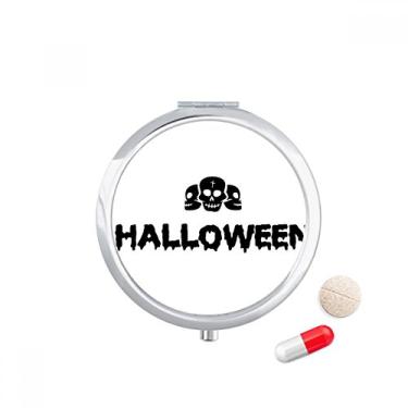 Imagem de Caveira Feliz Fantasma Fear Halloween Caixa de Armazenamento de Remédio Dispensador de Remédio