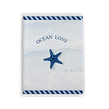 Imagem de Caderno Azul Marinho Estrela-do-mar Capa de Goma Diário Capa Macia Diário