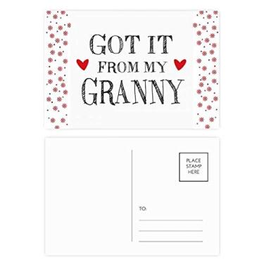 Imagem de Got It From My Grandma Gift Christmas Christmas Flower Celebration Cartão postal Blessing Mailing Card