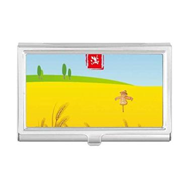 Imagem de Porta-cartões de visita de grão circular Twenty Four Solar Term Carteira de bolso