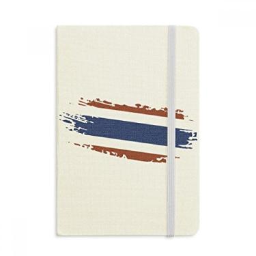 Imagem de Caderno de ilustração de arte com bandeira tailandesa de Bangkok da Tailândia com capa dura em tecido oficial