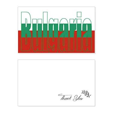 Imagem de Nome da bandeira do país da Bulgária, cartão de agradecimento, papel de aniversário, agradecimento de casamento