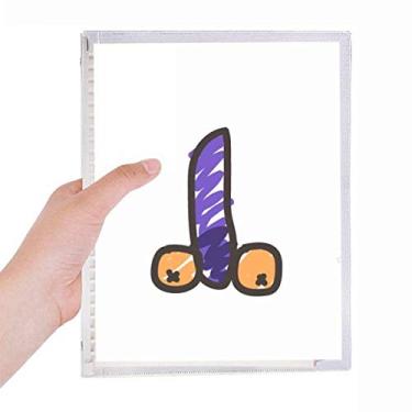 Imagem de Caderno divertido com desenho de berinjela Just Oranges with Eggplant Diary Recarregável Diário Papelaria