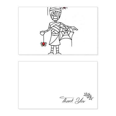 Imagem de Egypt Mummy Halloween SpiderDevil Horus cartão de agradecimento aniversário saudação casamento agradecimento