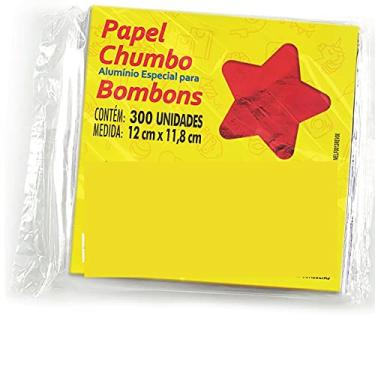 Imagem de Papel Chumbo Embalar Bombom 12x11,8cm - 300 Unidades (Vermelho)