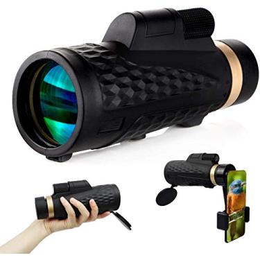 Imagem de Telescópio monocular, monocular 12-16X62, telescópio de prisma HD BAK4 com adaptador de smartphone para observação de pássaros, caminhadas, passeios, concertos, jogo de bola