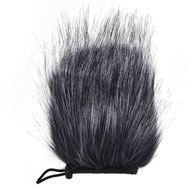 Imagem de Domary EY-M24 Microfone Furry Outdoor Windscreen Pêlo Artificial Muff Wind Cover 9cm * 5cm (L * D) para Rode Stereo VideoMic Pro e mais cinza-branco