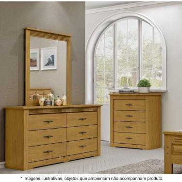 Imagem de Penteadeira 6 Gavetas Em Madeira Maciça Florença Imbuia - Straub Web