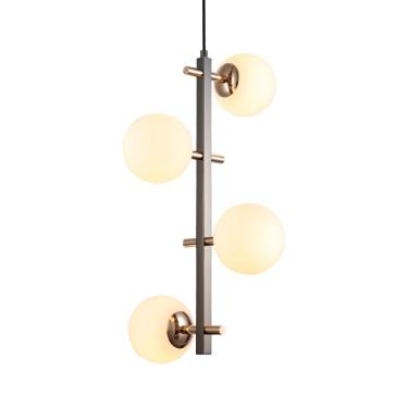 Imagem de Lustre Pendente Nordecor Romai Desa 2194 Preto Ônix / Dourado G9 Bivolt