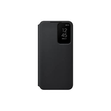 Imagem de SAMSUNG Capa flip para Galaxy S22 S-View, capa protetora para celular, controle de toque, design de ponta, versão americana, preta, (EF-ZS901CBEGUS)