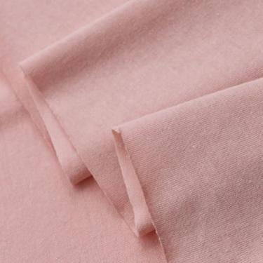 Imagem de Verão algodão malha tecido liso roupas bebê BJD camiseta manga curta moletom fino (6 rosa, 2 jardas pré-cortado)