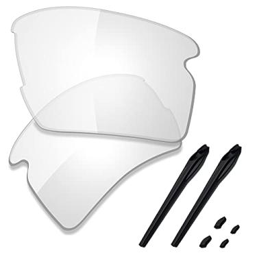Imagem de SAUCER Lentes de reposição premium e kits de borracha para óculos de sol Oakley Flak 2.0 XL OO9188 High Defense - HD Clear