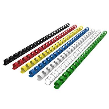 Imagem de Rayson CR-12-100-M-CA Pentes de encadernação de plástico 21 anéis, 1/2", capacidade de 90 folhas (80gsm 9 kg), anel de encadernação de pente colorido, papel tamanho A4 de encadernação máxima (21 x 29,7 cm) Caixa com 100