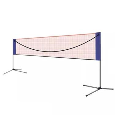 Imagem de Conjunto Portátil De Rede De Badminton Com Suporte, Rede De Pickleball De Vôlei E Tênis Fácil De Instalar, Para Entrada De Grama Interna (Color : Ferroalloy style, Size : 6.1m/20ft)