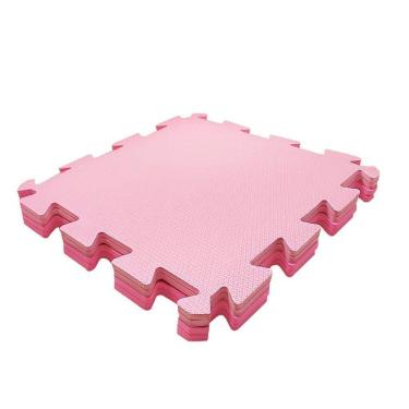 Imagem de Kit 4 Tatame Infantil Grosso EVA Menina Rosa Grande 50x50 Tapete Educativo Bebe Emborrachado Antiderrapante