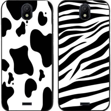 Imagem de 2 peças zebra leite TPU gel silicone capa de telefone traseira para Nokia C300 C210 C200 C110 C100 (Nokia C100)