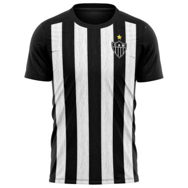 Imagem de Camiseta Braziline Comet Clube Atlético Mineiro Infantil - Branco e Preto