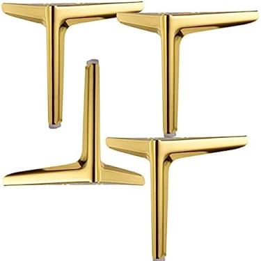Imagem de Conjunto de 4 pernas de móveis, pernas de sofá de móveis modernos, pés de substituição DIY de triângulo de metal moderno, pés de mesa Pés de armário Pés de armário, para armário armário sofá