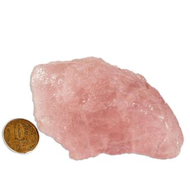 Imagem de 01 Quartzo Rosa Pedra Bruto Natural 80 a 90mm 180g Classe B