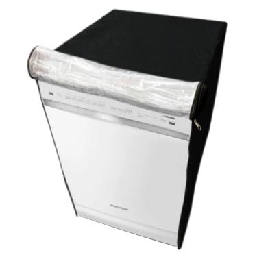 Imagem de CAPA PARA LAVA LOUÇAS BRASTEMP 14 SERVIÇOS TRANSPARENTE FLEX (Preto)