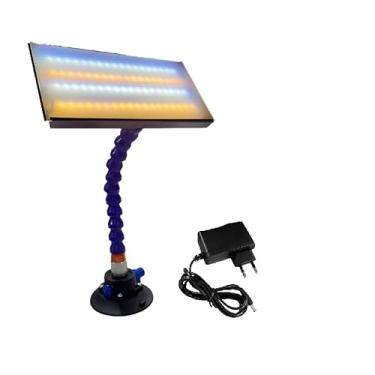 Imagem de Luminária para Martelinho De Ouro Pro - Com 4 Leds e Base de Sucção, Base Imã - Acompanha 9m de Fio, Iluminação Profissional para Reparos Automotivos, Alta Durabilidade e Fixação Segura