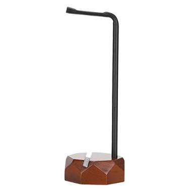 Imagem de Suporte de Madeira para Fone de Ouvido, Suporte de Fone de Ouvido Estável Suporte de Madeira Com Almofada de Silicone e Pilar de Ferro para Quarto de Estúdio de Escritório