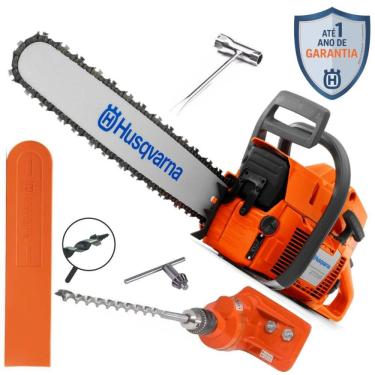 Imagem de Motosserra 272xp Sabre 18 Poleg 72,2cc Com Furadeira Mourão