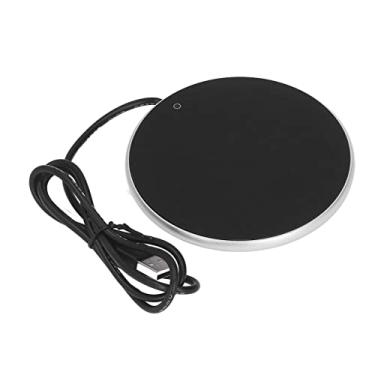 Imagem de Aquecedor de Canecas de café, Painéis de Vidro Temperado 55 ° C, Temperatura Constante, Economia de Espaço, Aquecedor Inteligente de Velas USB para Viagens de Escritório Em Casa