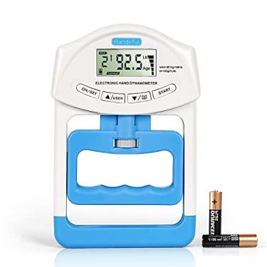 Imagem de Handeful Dinamômetro de Aperto Elétrico, Display LCD de Medição Precisa Dinamômetro de Mão Eletrônico para Treinamento Esportivo Em Casa 90KG - Azul