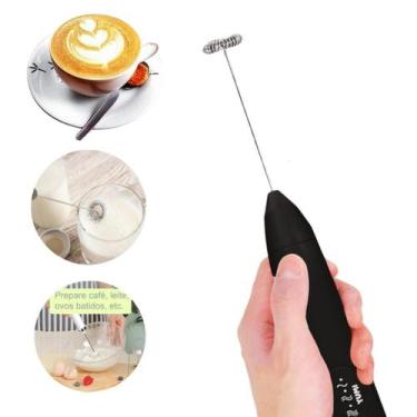 Imagem de Misturador Mixer Bebidas Portátil a pilha Inox 2 Em 1 - L&C