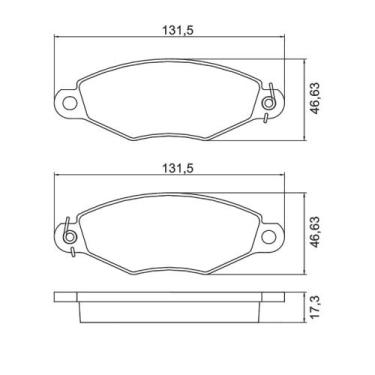 Imagem de Pastilha Freio Convencional Dianteira Sem Alarme Sistema Bendix N446 C