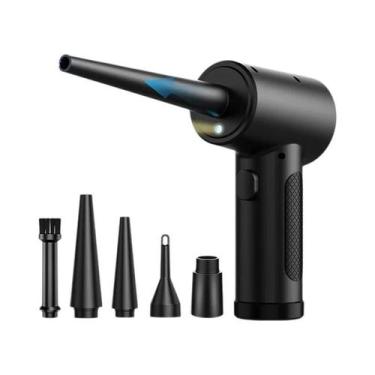 Imagem de Mini Espanador de Ar Sem Fio - 51000 RPM - Recarregável via USB, Preto