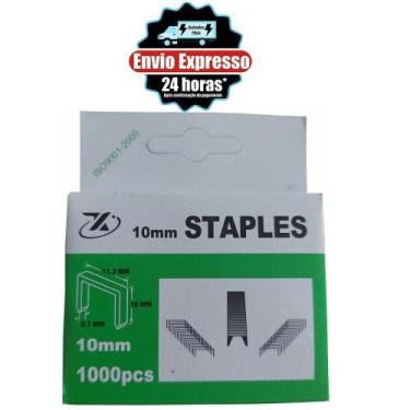 Imagem de Grampo Grampeador Tapeceiro 8mm, 10mm Profissional Caixa 1000 Unidades