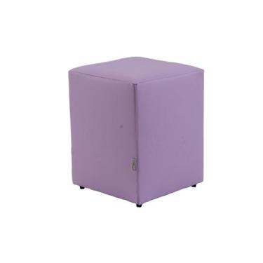 Imagem de Puff Cubo Madeira Pop Lilás - STAY PUFF