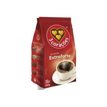 Imagem de Café Torrado e Moído Extraforte 3 CORAÇÕES 500g