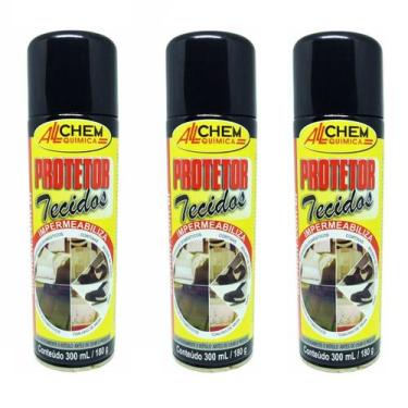 Imagem de KIT 3 PROTETOR DE TECIDOS IMPERMEABILIZANTE SOFÁ ROUPAS CALÇADOS 300ml