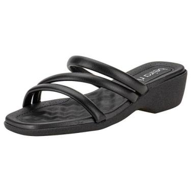 Imagem de Tamanco feminino salto grosso beira rio 8527107, Preto, 37