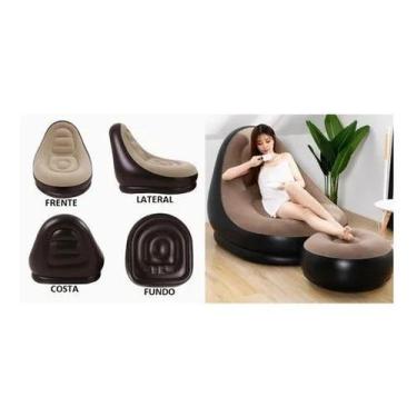 Imagem de Sofá Preguiçoso Inflável Descanso Decoração Casa - DOISIRMAOS