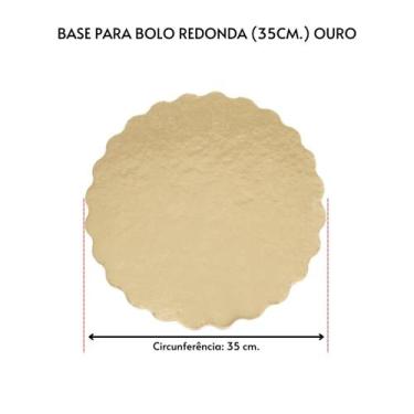 Imagem de Kit 10 Unidades Cake Board para Bolo Redondo 35cm Ouro - TAMAROZZI EMB