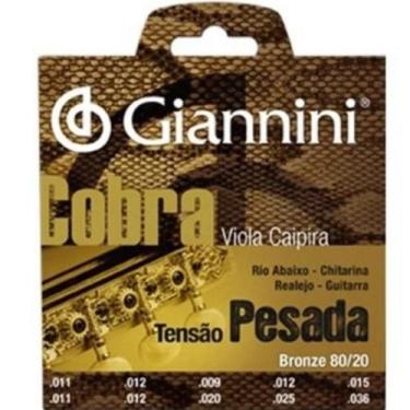 Imagem de Encordoamento giannini cv82h bronze 80/20 viola rio abaixo (i-5 / 12)