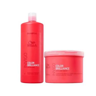 Imagem de Kit Shampoo 1L e Máscara 500ml Brilliance - Wella - Wella Professional