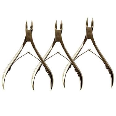 Imagem de 3 Alicates De Cutícula Profissional Classic Afiado Aço Inox - IDEIAPRO
