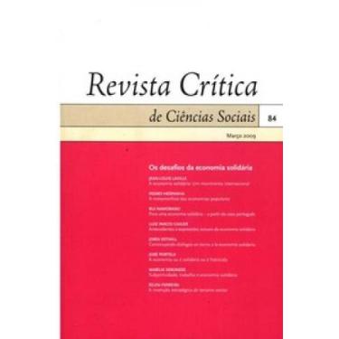 Imagem de Revista crítica de ciências sociais março 2009 - ALMEDINA