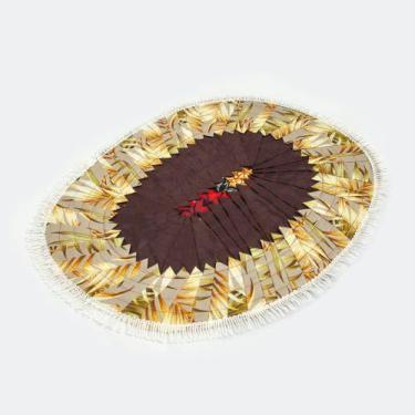 Imagem de 1 Tapete Oval de Bico com Franjas Forro Sortidos - BEM ME QUER 