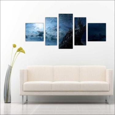 Imagem de Quadro Decorativo Harry Potter Decoração Salas Quartos Mosaico 5 Peças