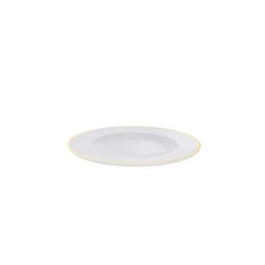 Imagem de Prato Sobremesa Filetado Tramontina Elisa em Porcelana com Borda Doura