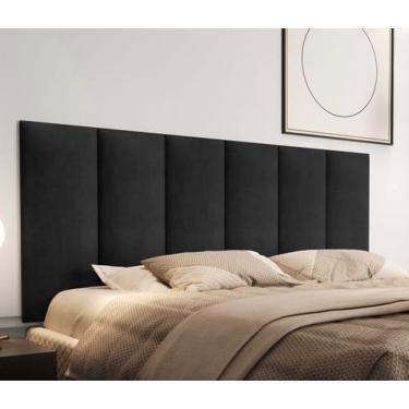 Imagem de Cabeceira Estofada Para Cama De Casal Queen 001 Dobrável Feita Em MDF/