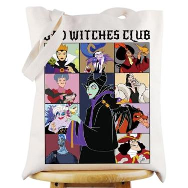 Imagem de WZMPA Bolsa de ombro vilões Malévola Yzma & Evil Queen e Jafar Presente para Fãs Bad Witches Club Ursula Bolsa de Ombro Vilões Filme Merch, Bad Witches Club T, Large