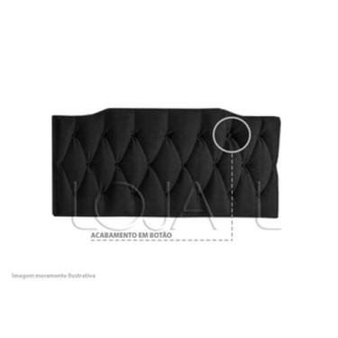 Imagem de Cabeceira Estofada Cama Box Solteiro 90 cm Nicole - Magazine L, Preto 