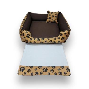 Imagem de caminha pra dog caminha pets médios até 12kg + tapetinho higiênico lav
